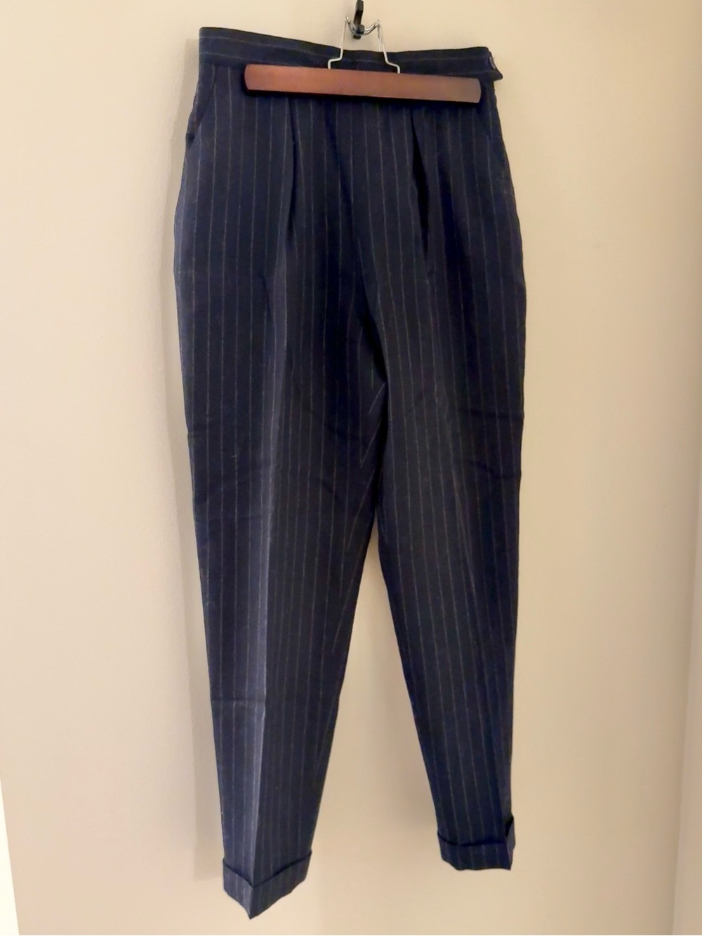 Lauren Ralph Lauren Navy Pinstripe Trousers